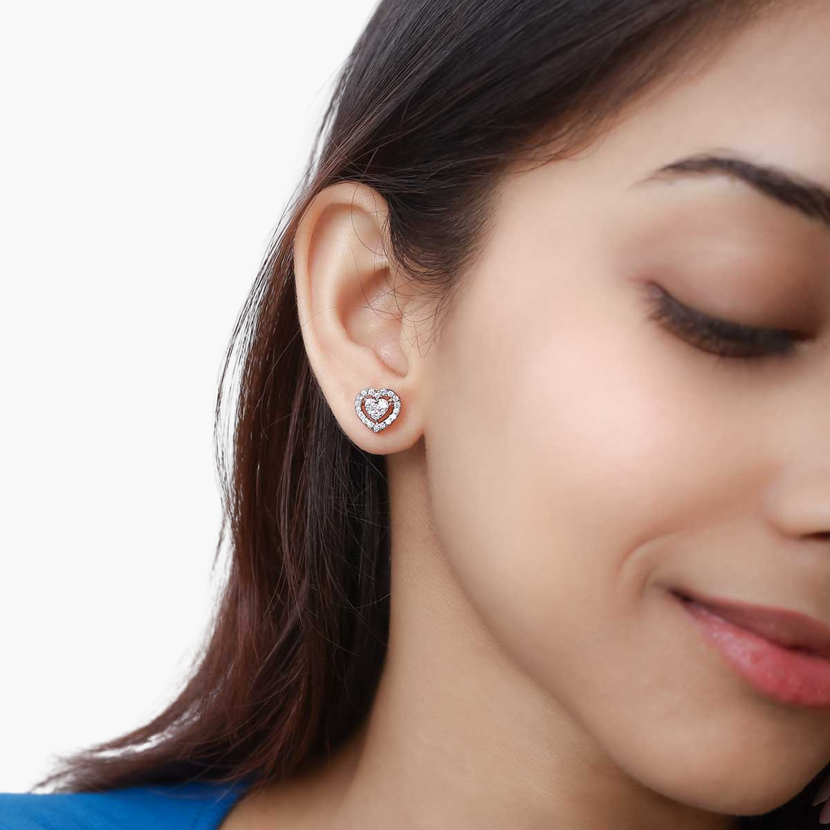 Heartbloom Solitaire Studs