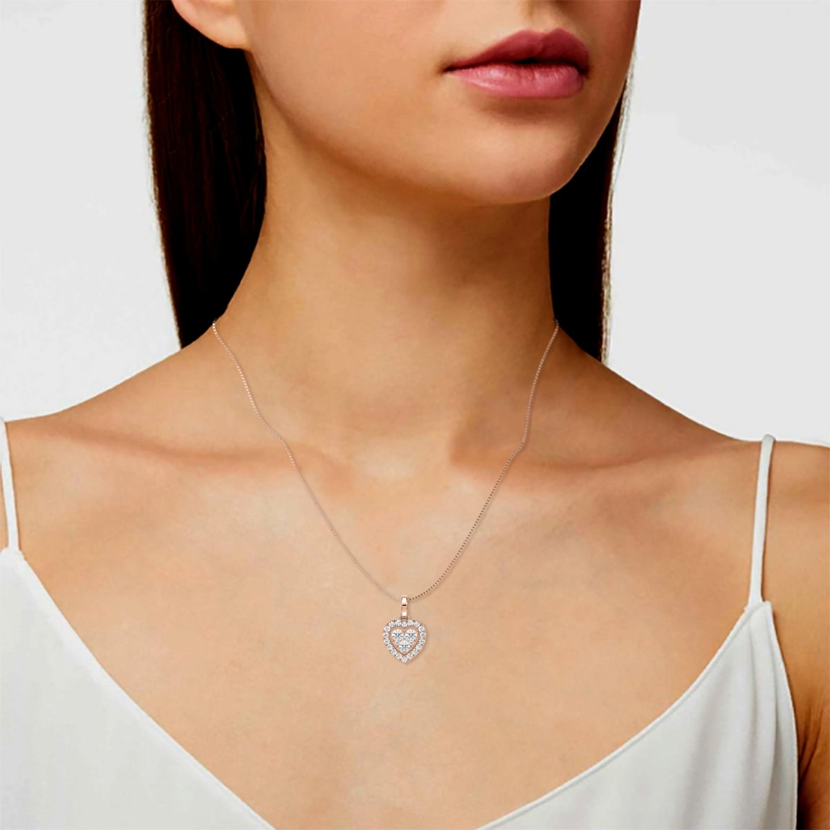 Heart Bloom Cluster Pendant