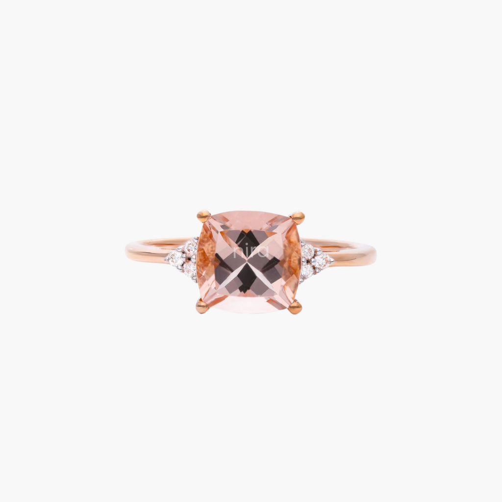 Blush Cushion 2 ct Pink Solitaire Ring