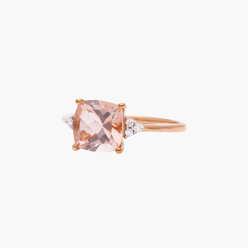 Blush Cushion 2 ct Pink Solitaire Ring