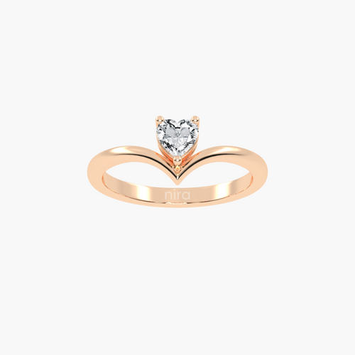 Amora Heart Solitaire Ring