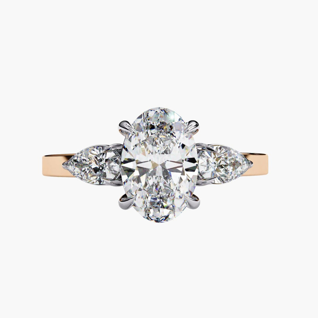 Trilogy Oval Three stone Ring