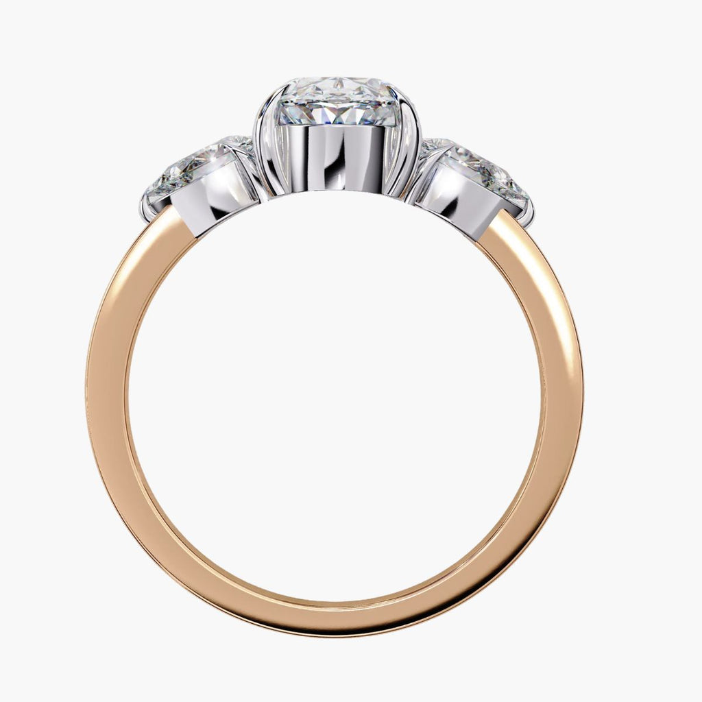 Trilogy Oval Three stone Ring