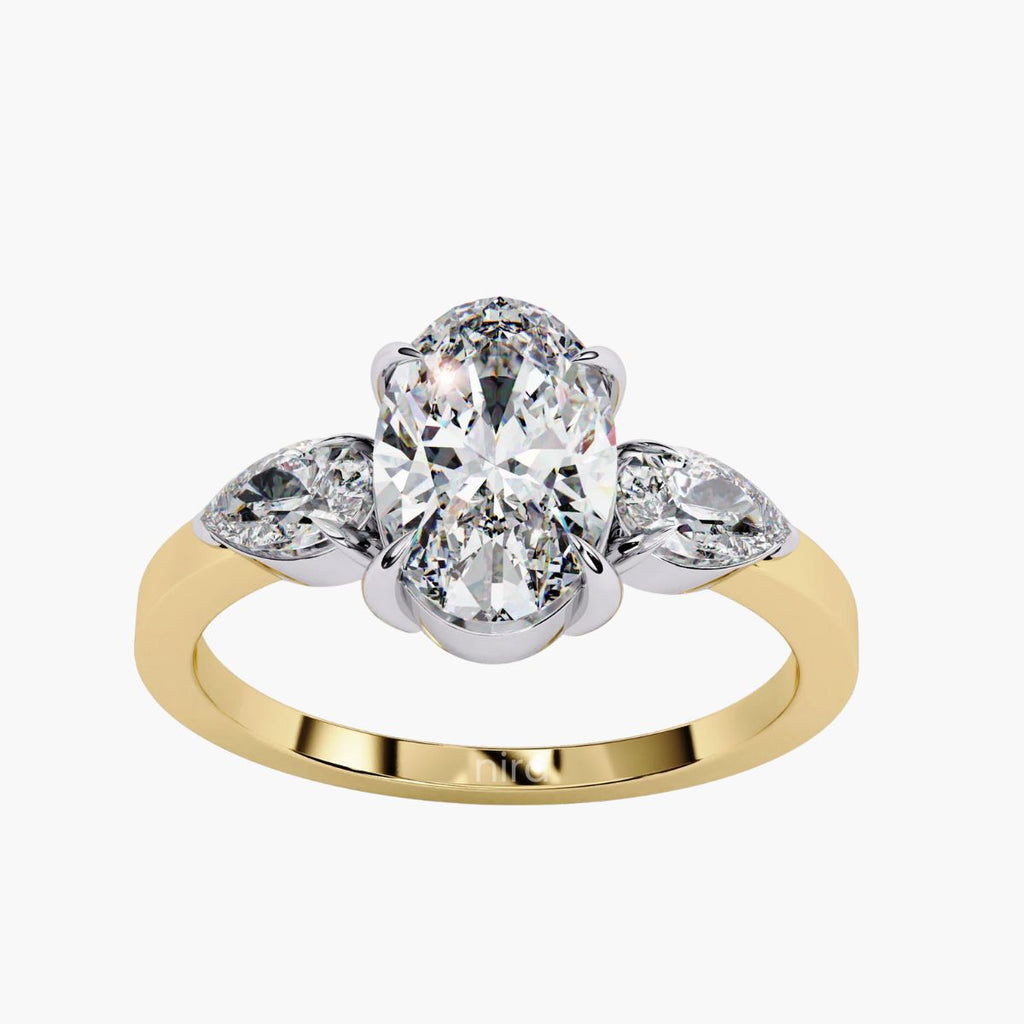 Trilogy Oval Three stone Ring