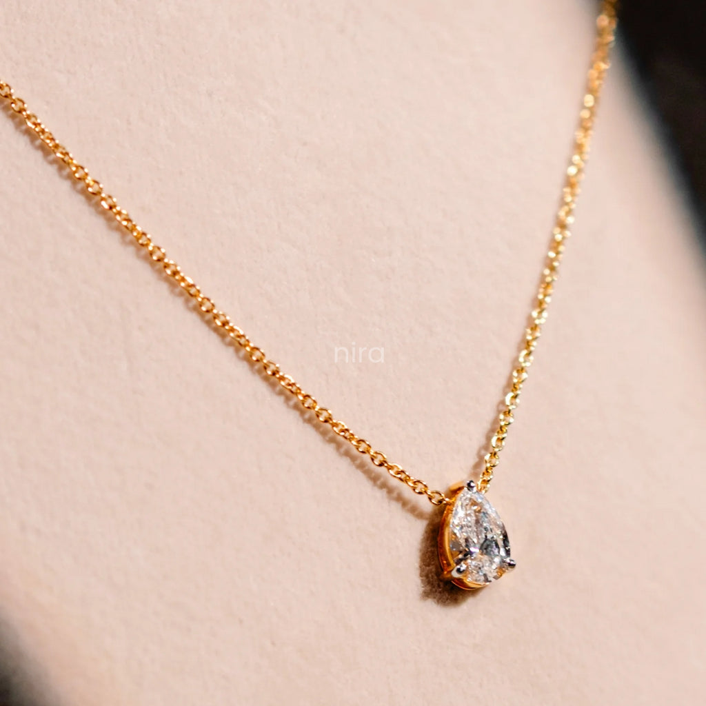 Tear drop Diamond Necklace