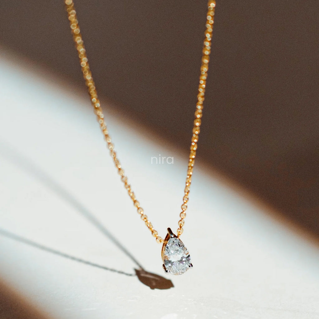 Tear drop Diamond Necklace