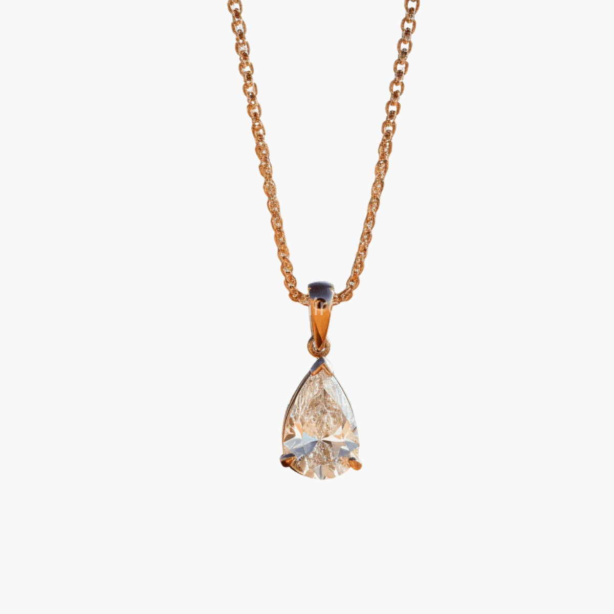 Pear Luxe Solitaire Pendant