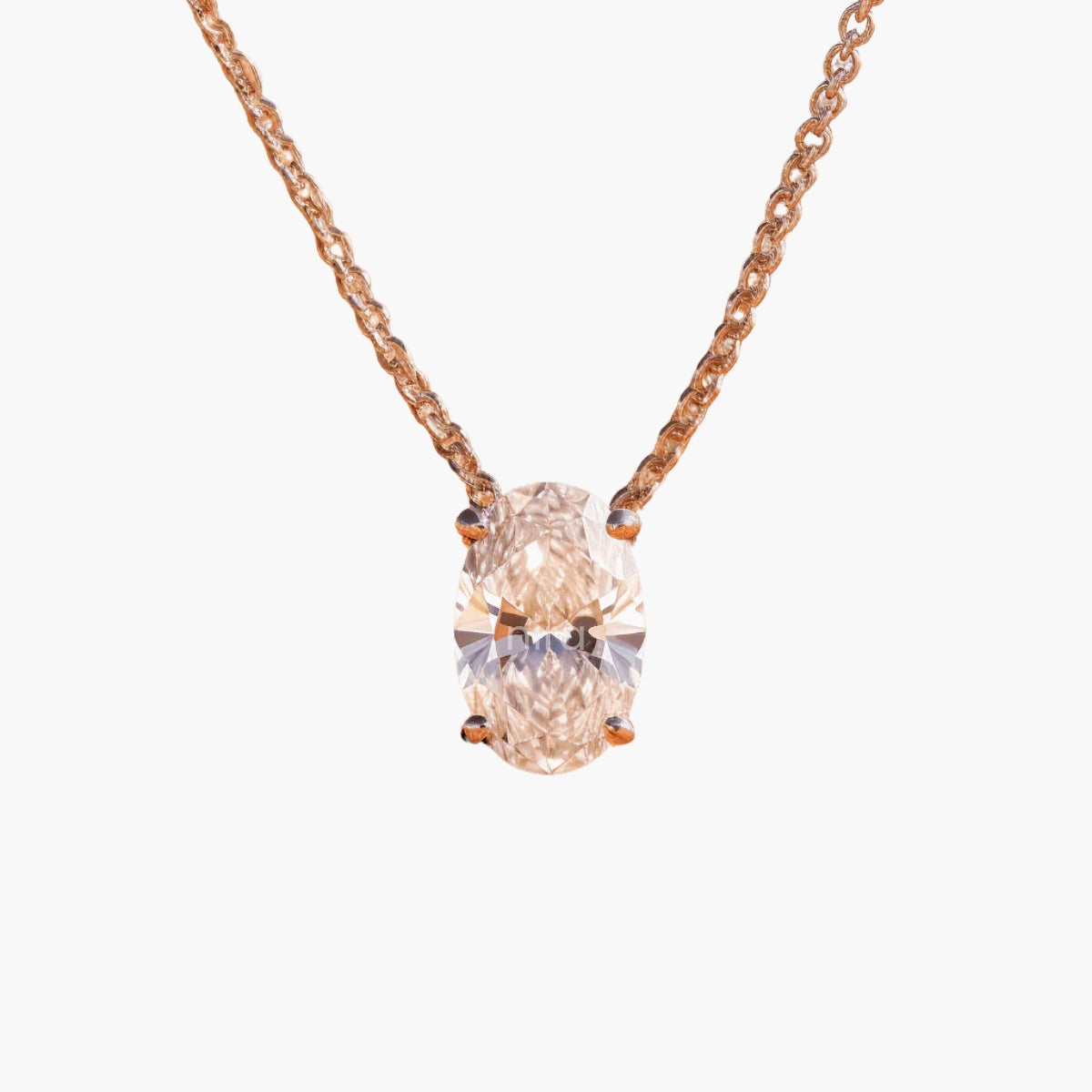 Oval Grace Solitaire Pendant