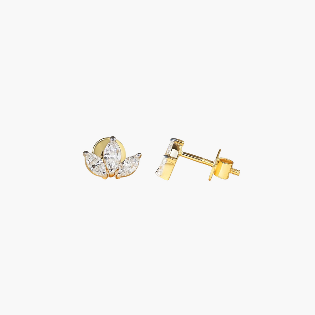 Triflora Petal Diamond Studs
